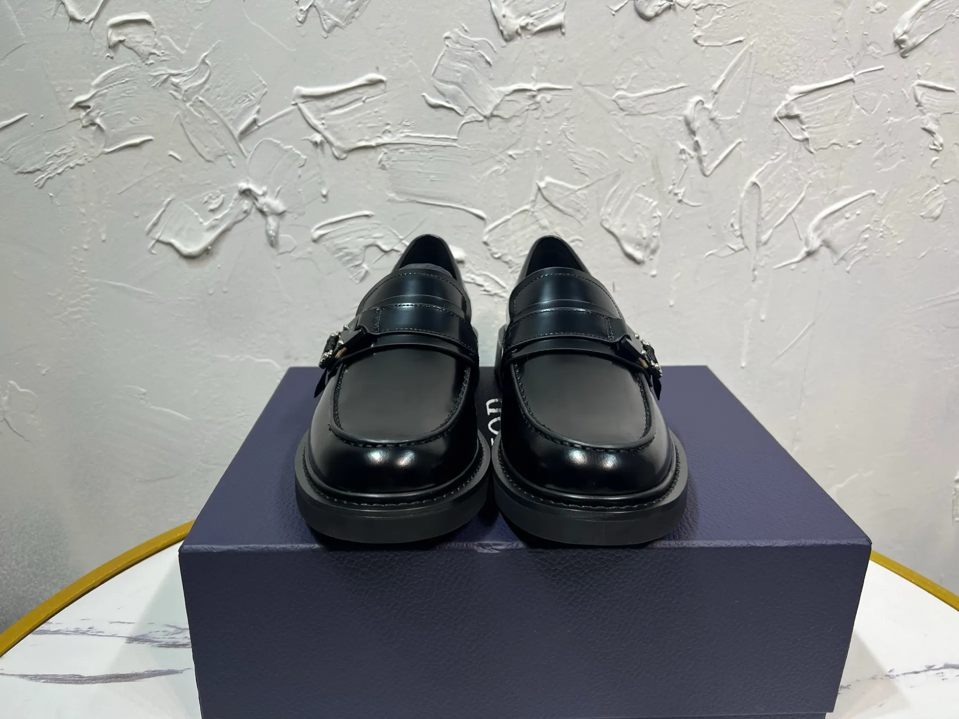 Men's shoes 💰780💰 🔥🔥🔥3990 The latest Dior/Dior men's logo leather shoes, buckled GRANVILLE moccasin loafers, original version developed one to one, imported cowhide open edge beads, lining cowhide, full package number 39-46